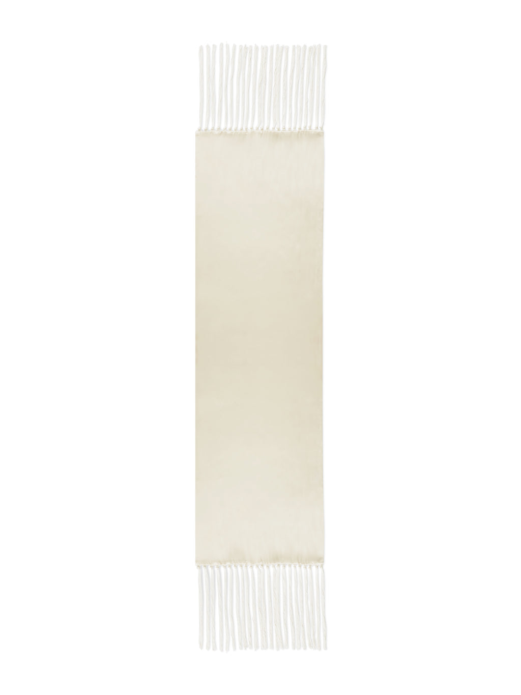 Champagne Silk Scarf With Fringes
