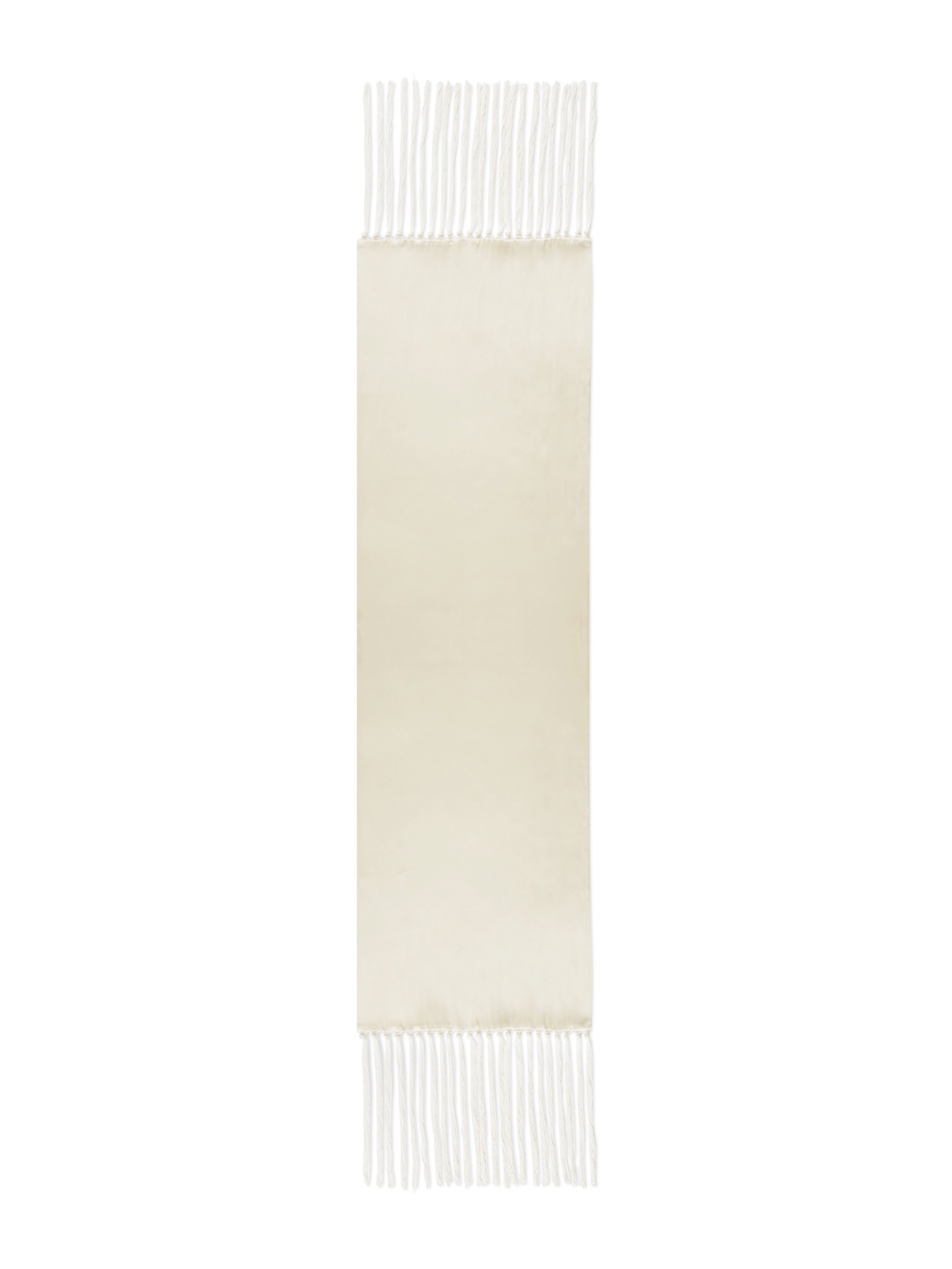 Champagne Silk Scarf With Fringes