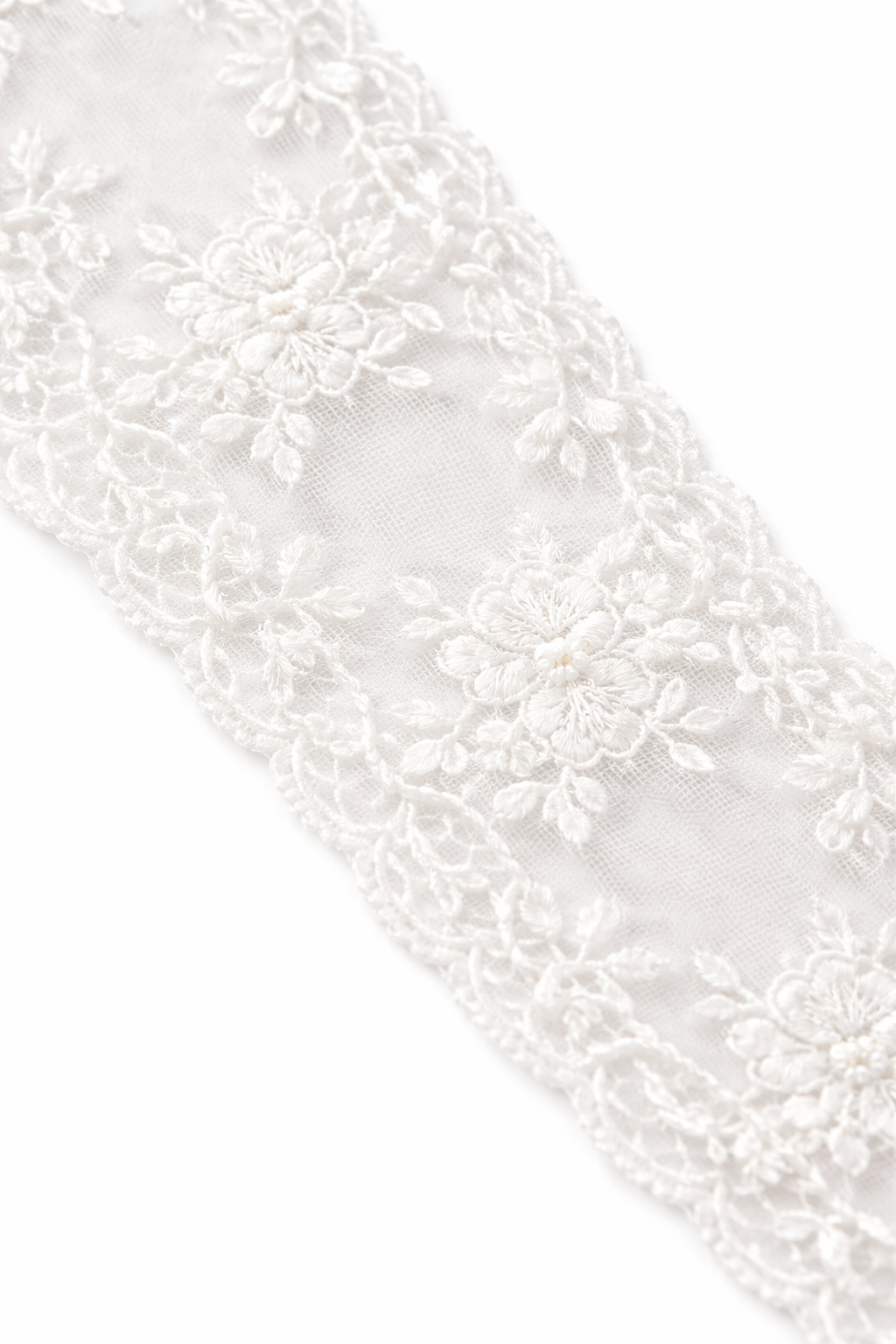 Lace Twilly White Neck Scarf