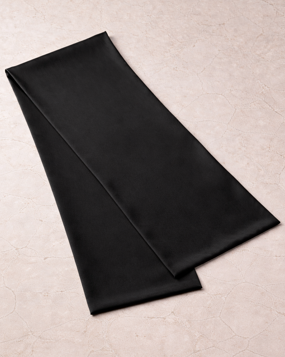 Black Silk Scarf